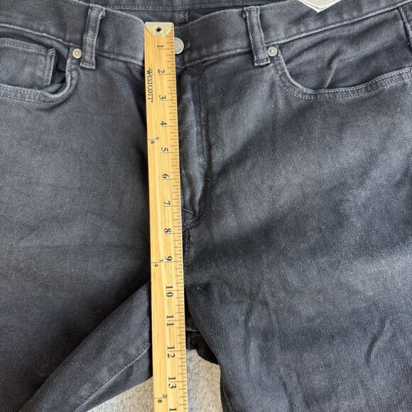 Banana Republic Jeans Mens 36x33 Black Slim Fit Traveler Denim Straight Leg‎ - Picture 8 of 11